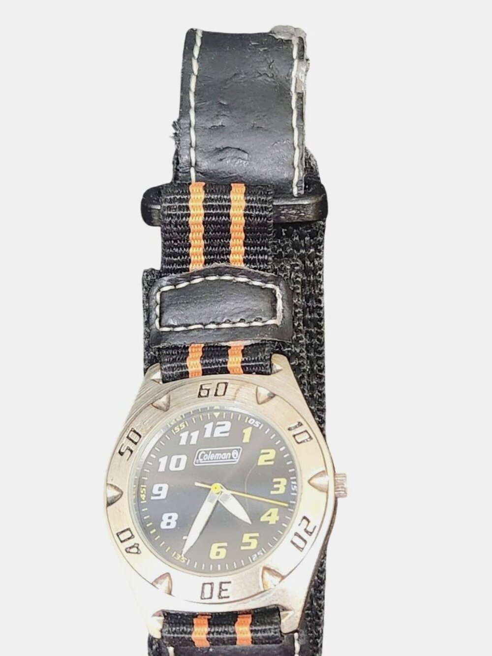 Coleman Vintage Mens Quartz Watch With Black Dial & Nylon Strap